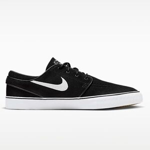 Nike SB Zoom Janoski OG+ Men’s Black Low-Top Suede Sneakers with White Swoosh